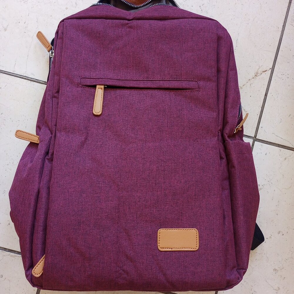 Burgundy Tech Laptop Backpack
